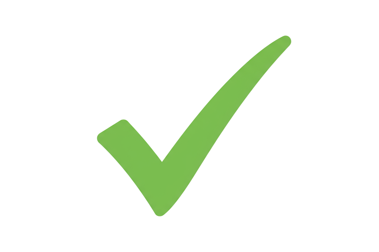 faça um simbolo de certo sem fundo 